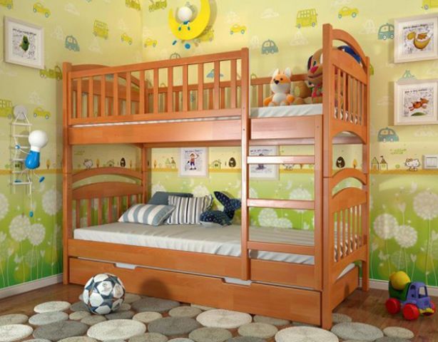 Детская двухъярусная кровать Смайл