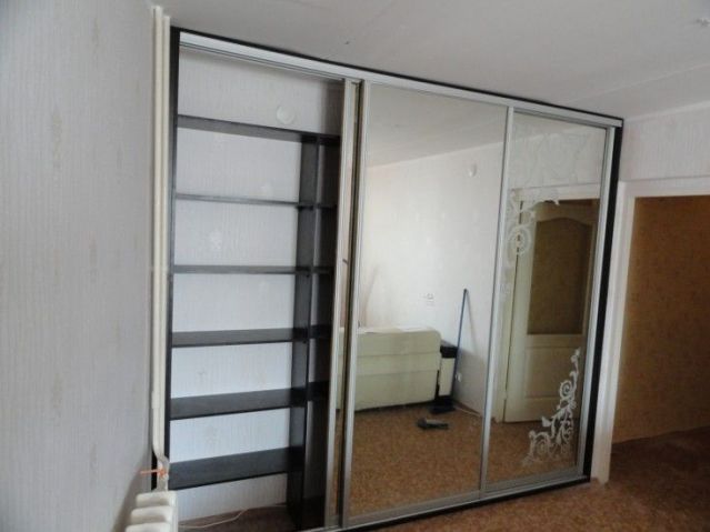 Шкаф-купе зеркало с рисунком (2200-450)