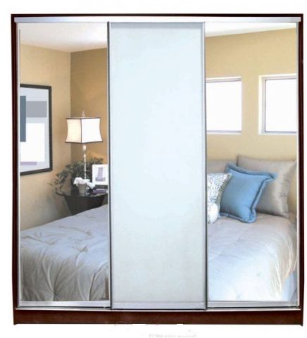 Шкаф-купе зеркало сатин (2200-450)