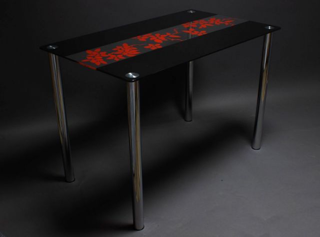 Цветы рая черно/ красный