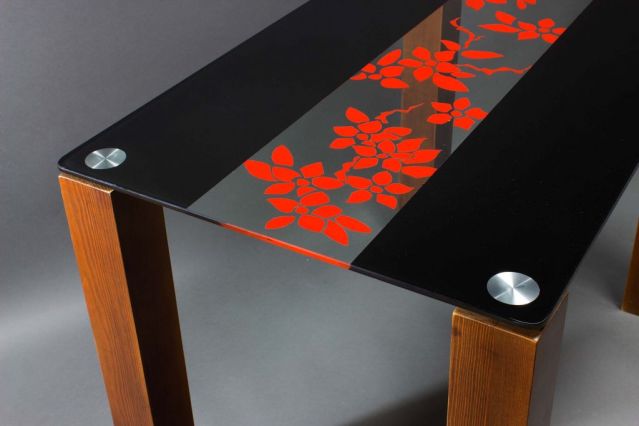 Цветы рая черно/ красный