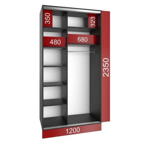 Шкаф-купе (1200-450-2400)