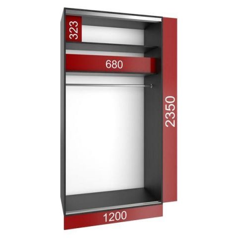 Шкаф купе (1200-600-2400) Уни