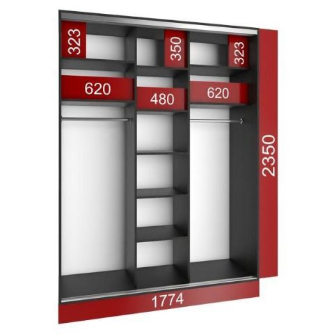 Шкаф купе (1800-450-2400)