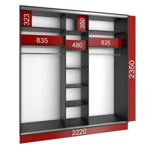 Шкаф купе (2100-600-2400)