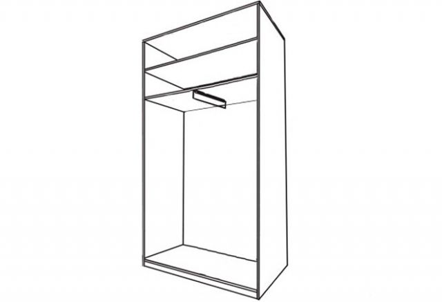 Шкаф купе (900-450-2400) Уни