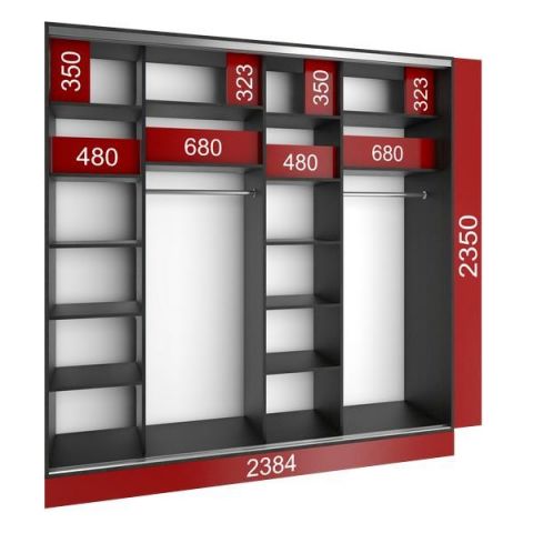 Шкаф купе (2400-600-2400)