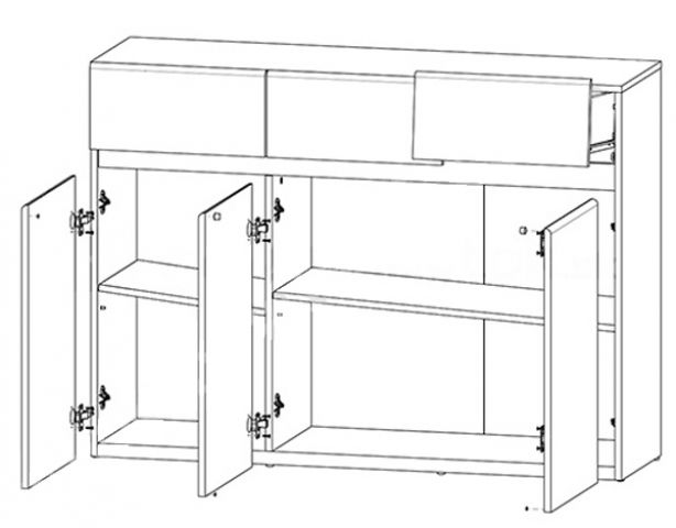 Детский комод ACADEMICA KOM3D3S