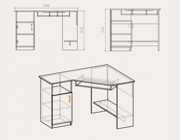 Компьютерный стол СУ-14