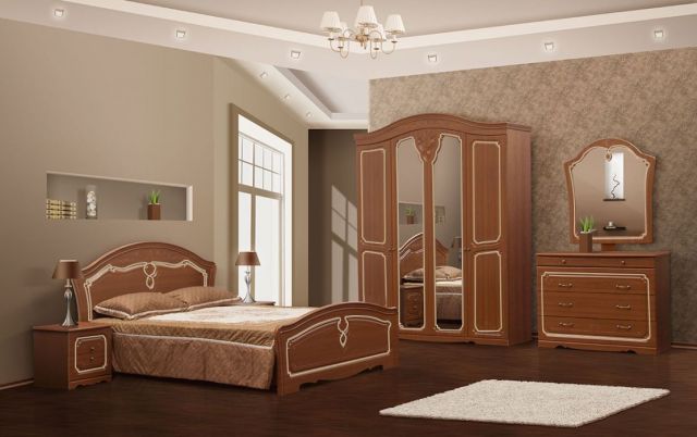 Спальня 4Д Луиза (патина)