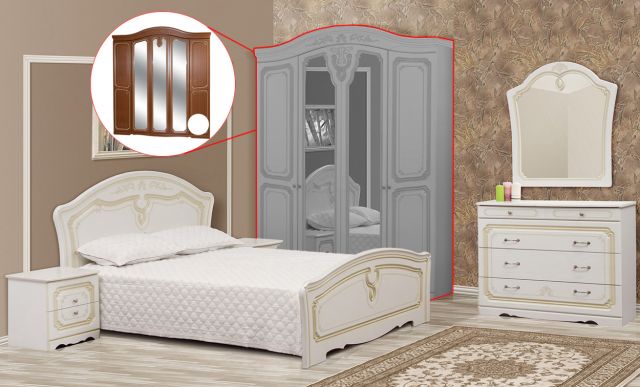 Спальня 5Д Луиза (патина)