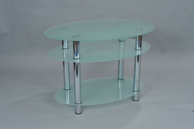 Журнальный стеклянный  стол СТ-13: высота 560мм, глубина 550мм, ширина 850мм