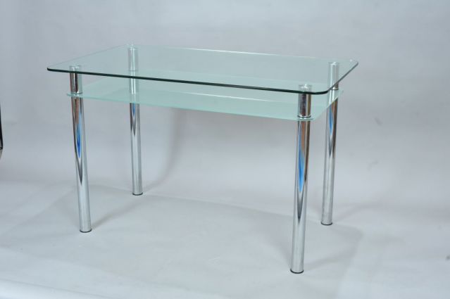 Стеклянный обеденный стол СТО-7: высота 780мм, глубина 750мм, ширина 1200мм