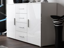 Комод UNI WHITE белый/белый глянец