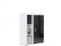 Тумба SAMBA белый/черный глянец