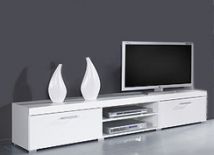 Тумба ТВ SAMBA белый/белый глянец