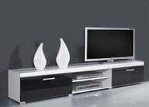 Тумба ТВ SAMBA белый/черный глянец