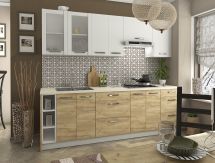 Кухня Шарлотта дуб крафт золотой/белый Сокме