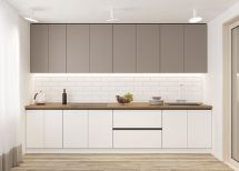 Кухня Софи 3.0 глянец серый и белый