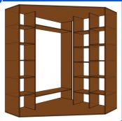 Шкаф купе угловой 1500х1500*450х2400 Харьков
