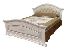 Кровать двуспальная с мягким быльцем Николь(патина) 1,8 м